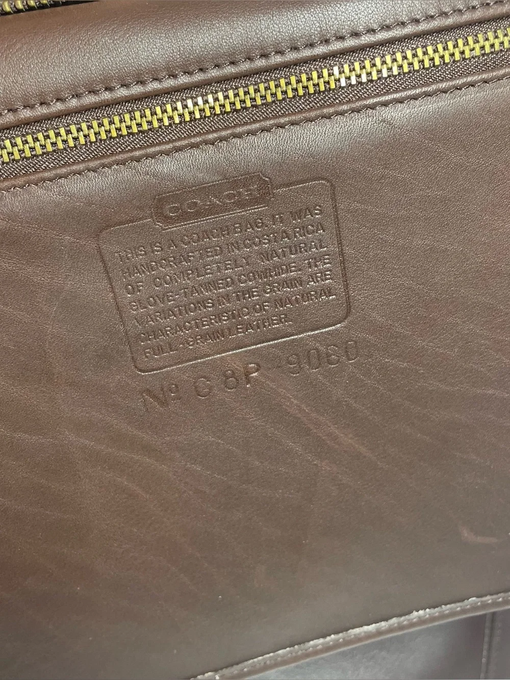 VTG COACH 9060 Legacy Slim Duffle Sac Shoulder Bag Handbag Dark Brown Costa Rica - Picture 8 of 9